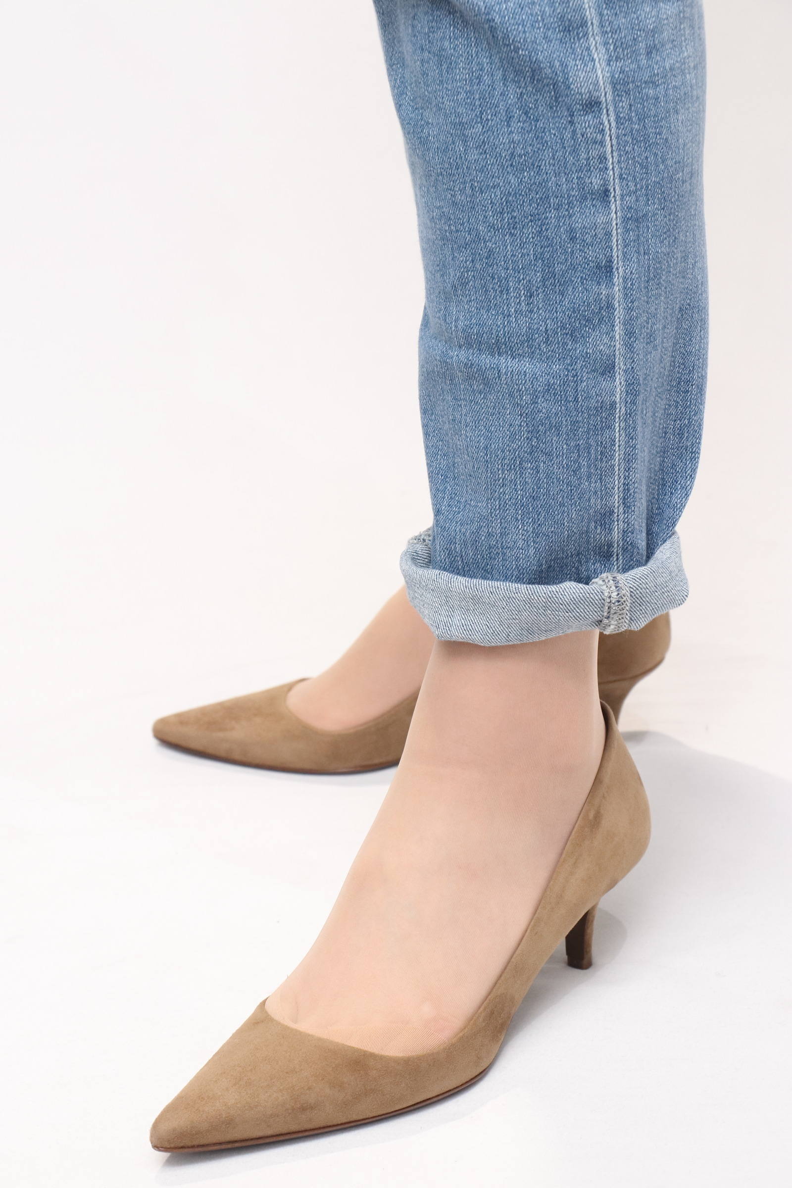 BALDAN バルダン フラット パンプス トープ 35 新品 BALDAN - 1201 スエード レザー ポインテッドトゥ パンプス